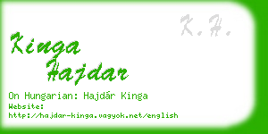 kinga hajdar business card
