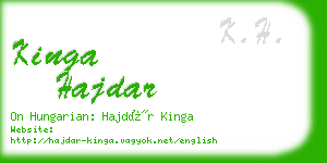 kinga hajdar business card